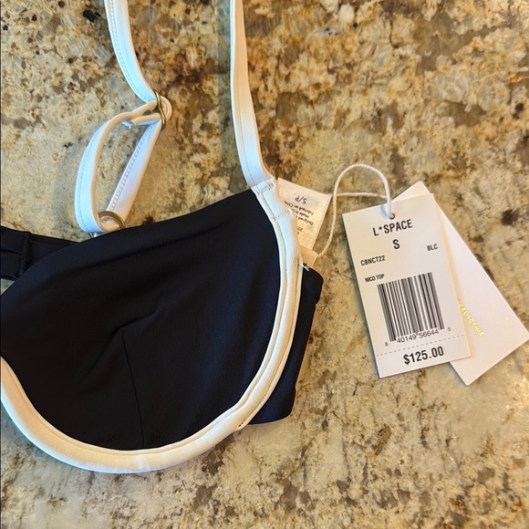 L*Space Black and White Bikini Set Modern Minimalist Swim - Picture 5 of 9